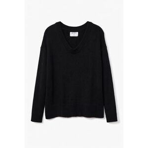 Old Navy Black Chunky Knit Sweater M Tunic Cotton Minimalist Cozy Capsule Norm